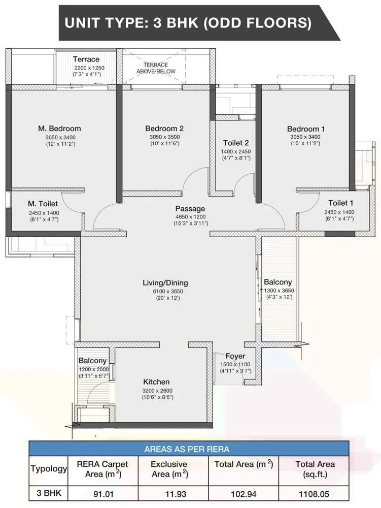 3 BHK - 1108 Godrej Nurture Pune