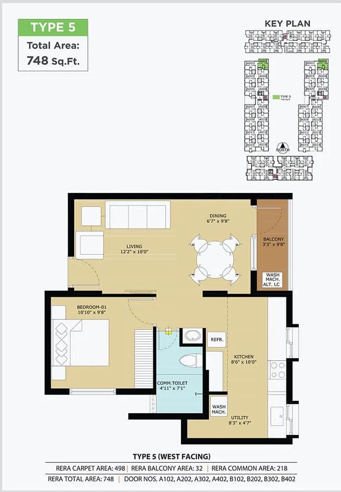 748 - 2 BHK - TVS Emerald Flourish Apartments