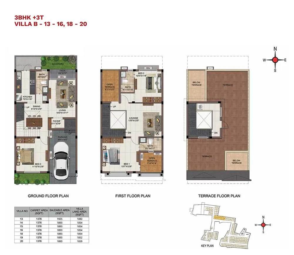 3 BHK Villa - 1883 - CasaGrand Vistaaz Chennai