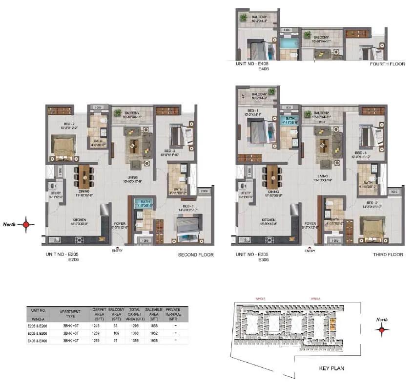 3 BHK - 1858 - CasaGrand Boulevard Hennur