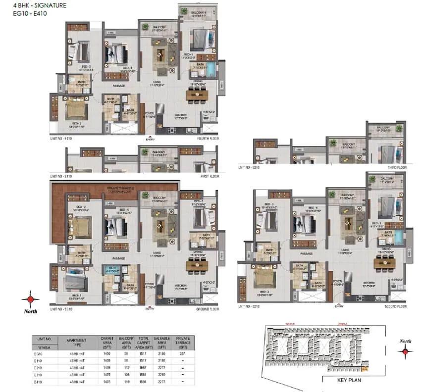 4 BHK - 2277 - CasaGrand Boulevard Hennur