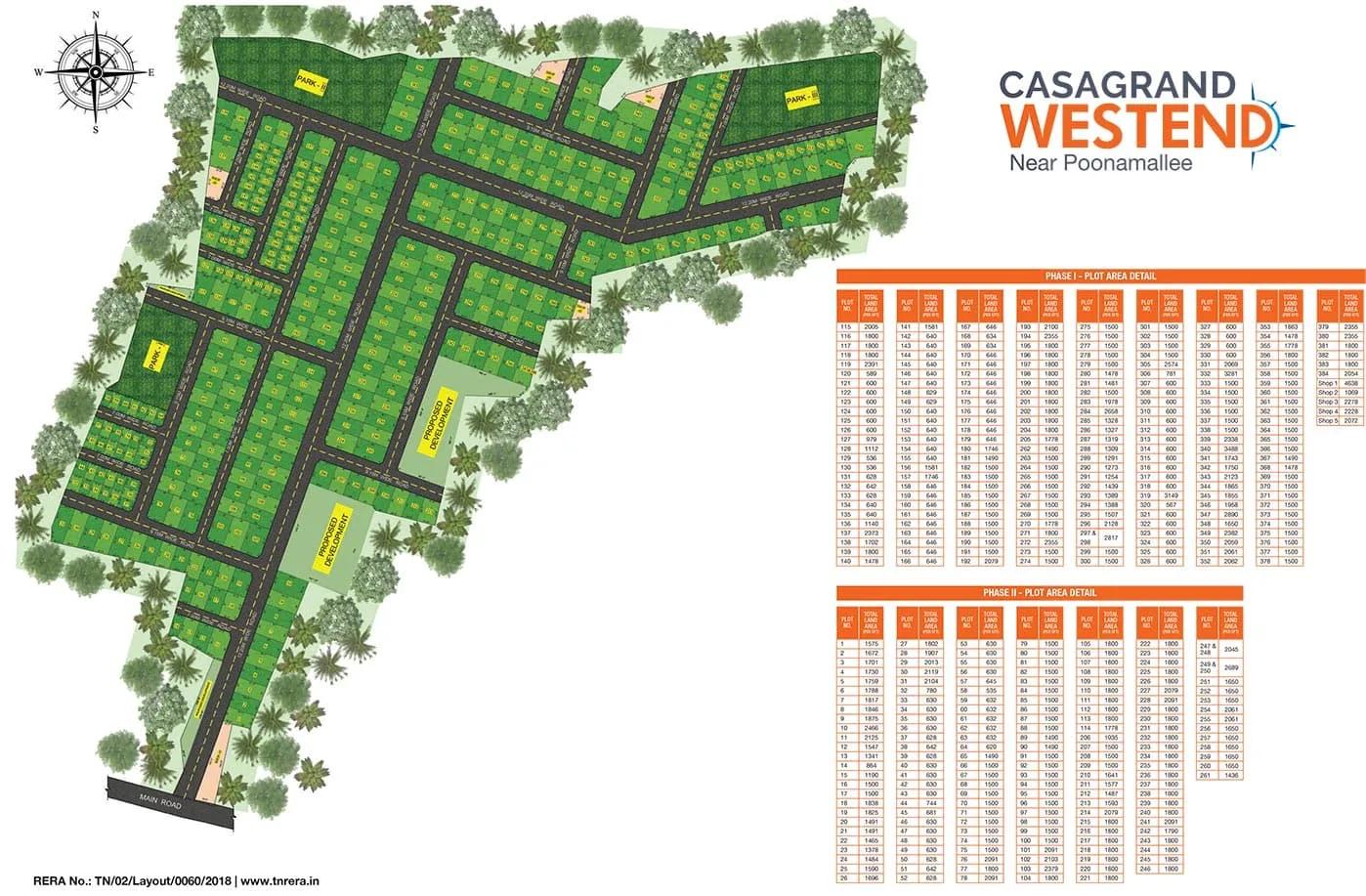 Master Plan - CasaGrand Westend Plots Chennai