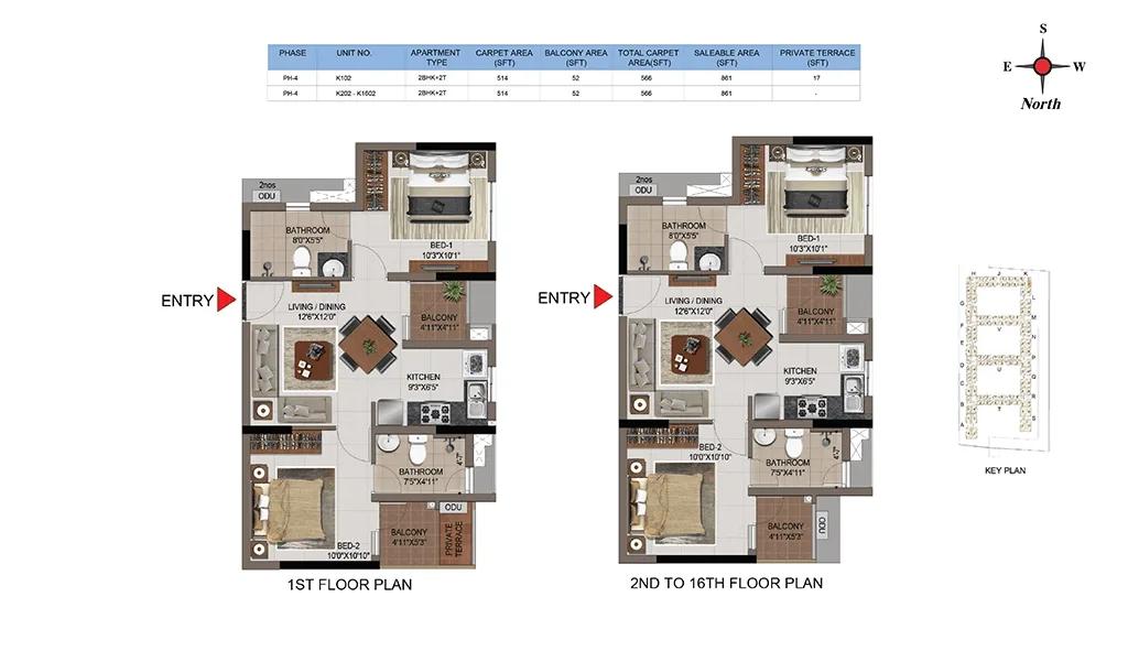 2BHK B - CasaGrand FirstCity Casagrand First City