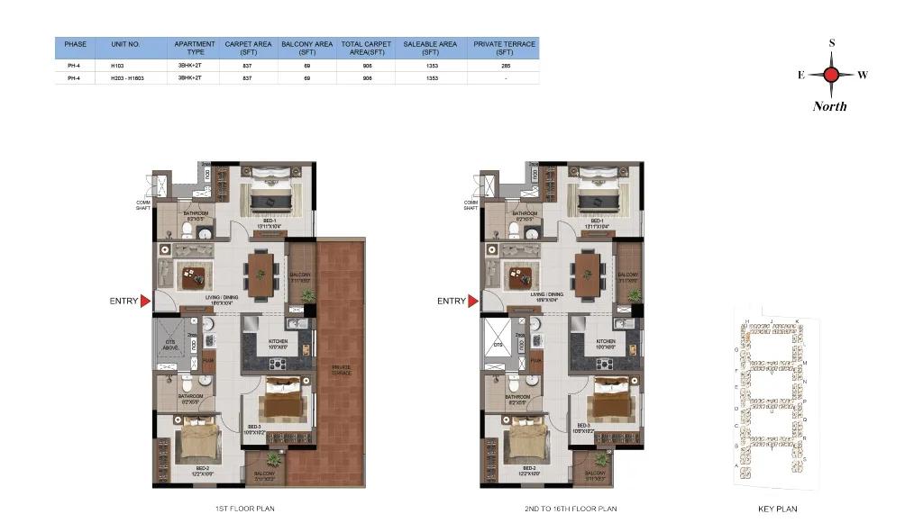 3BHK A - CasaGrand FirstCity Casagrand First City