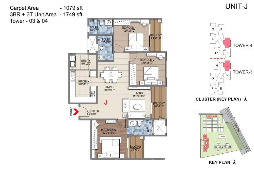3BHK 1749 - Sattva Songbird Budigere