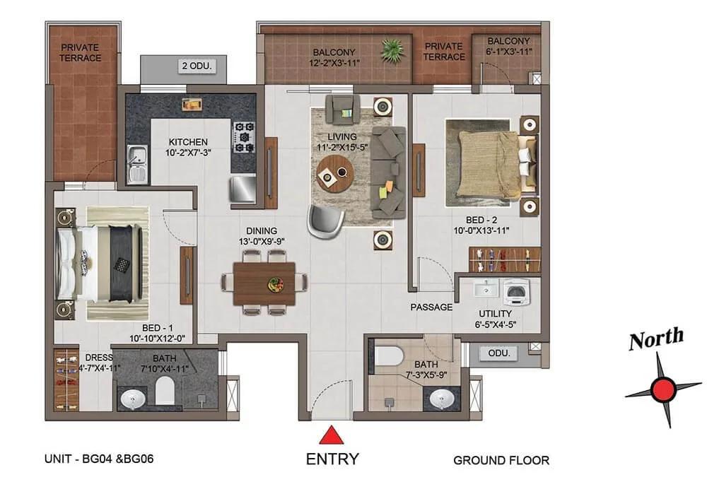 2 BHK Signature - 1346 - Casagrand Utopia Chennai