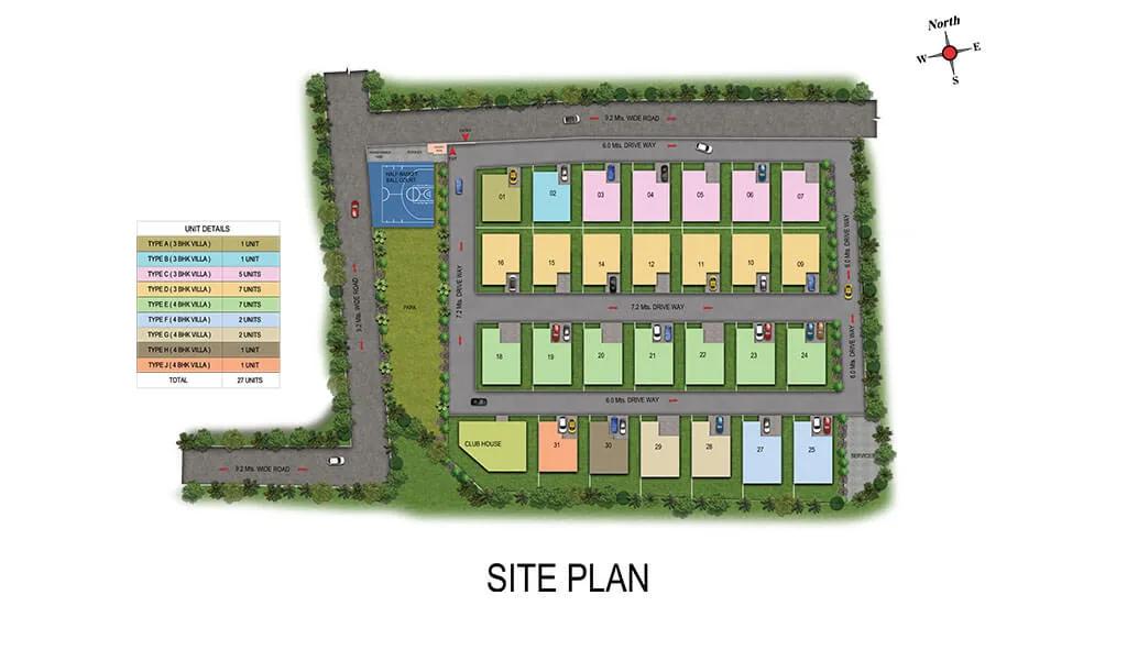 Site Plan - CasaGrand Solitaire Villas Coimbatore