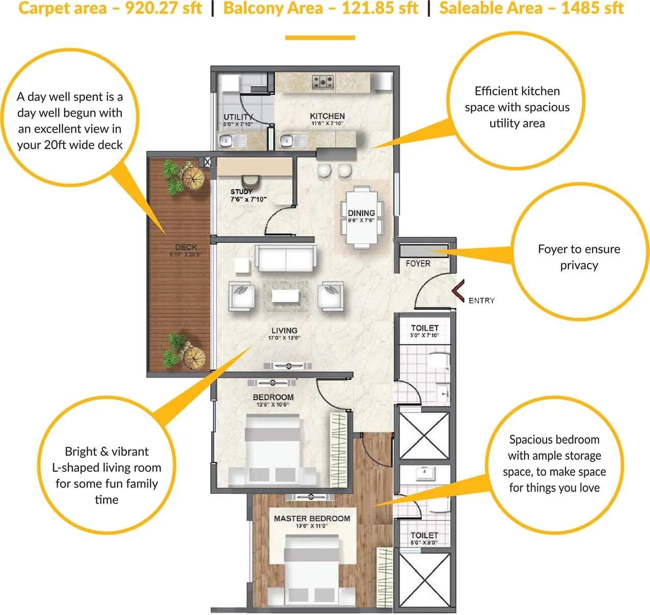 2.5 BHK Smart Home - Shriram Southern Crest Phase 2