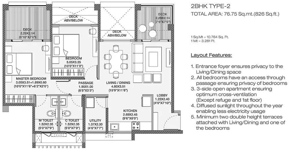 2 BHK 2 - 826 - Godrej Elements Hinjawadi