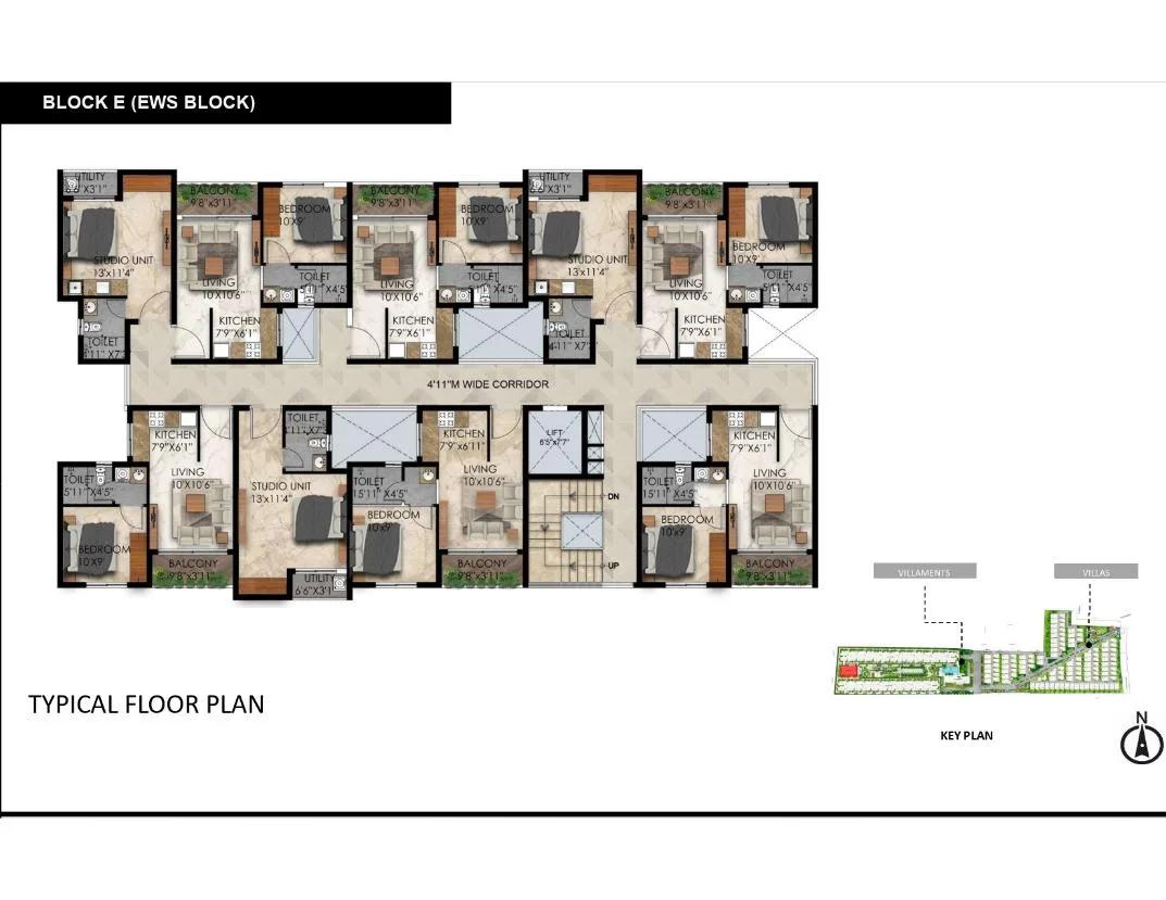 Studio 1BHK - Radiance Gardenia