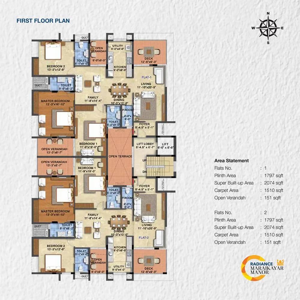 Floor Plans 1st - 2074 - Radiance Maraikayar Manor