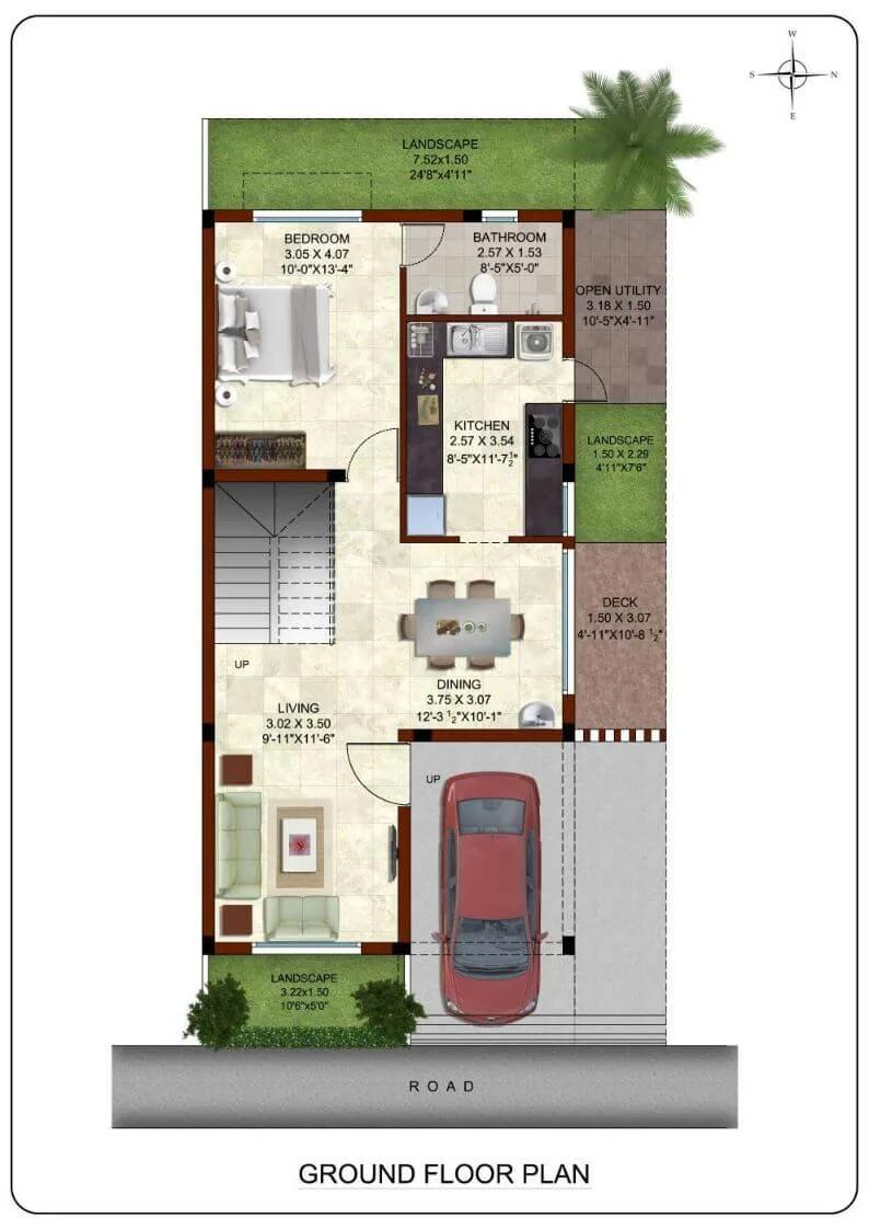 3 BHK-1250-Ground-Floor-East-Facing - CasaGrand Bloom Chennai