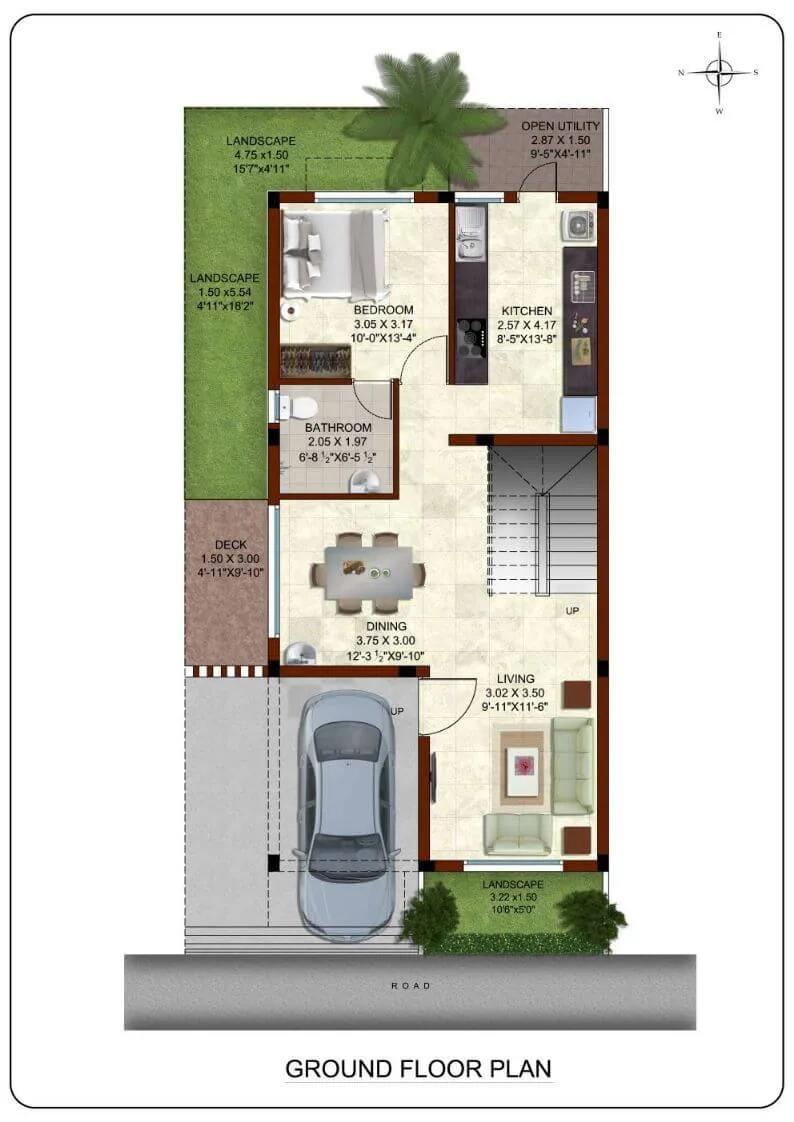 3 BHK-1250-Ground-Floor-West-Facing - CasaGrand Bloom Chennai
