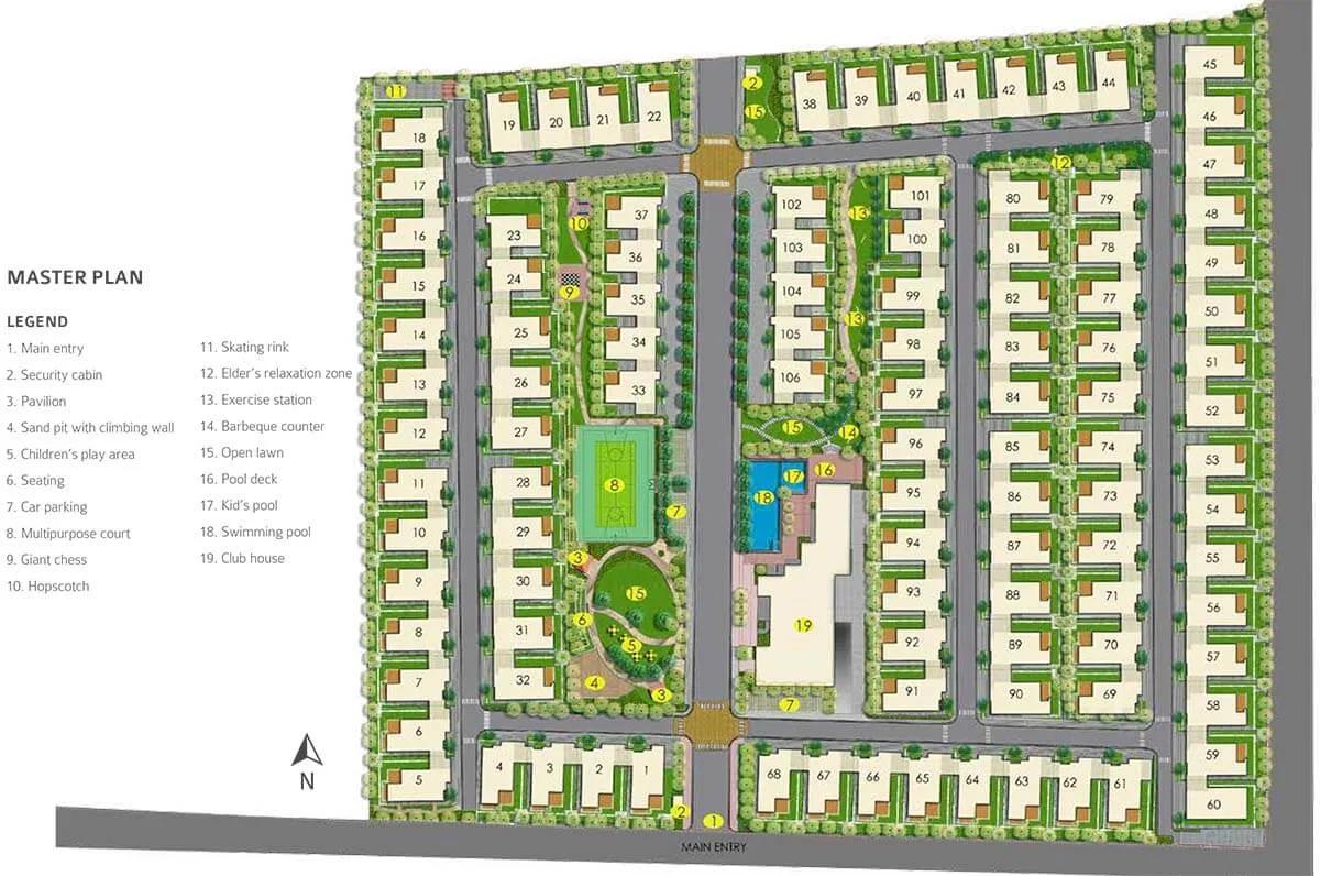 Master Plan - Adarsh Tranqville Villas
