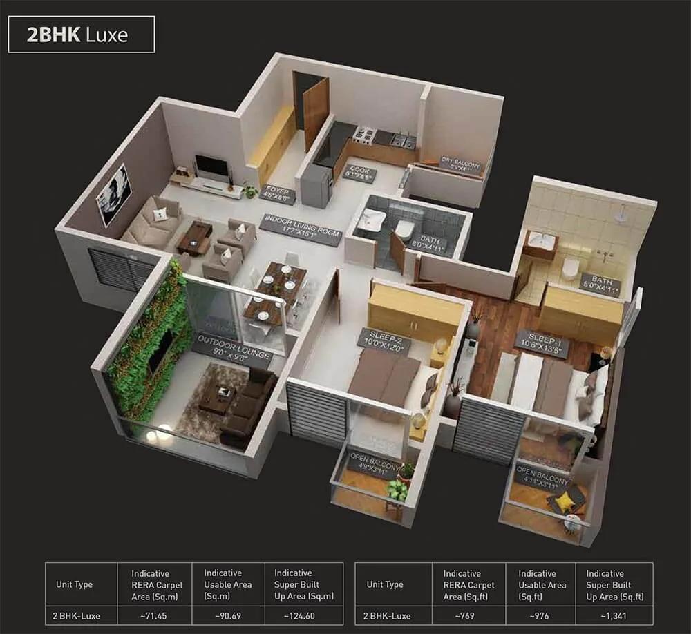 2 BHK Luxe - Purva Aspire Pune