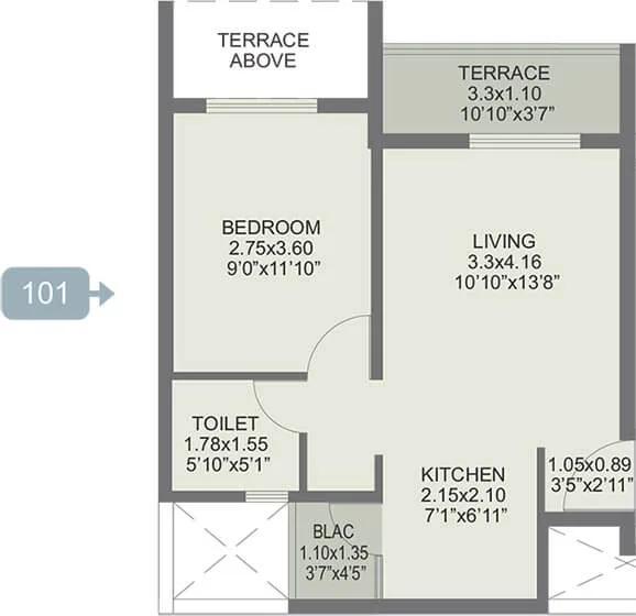 1 BHK - Rohan Ananta Tathawade