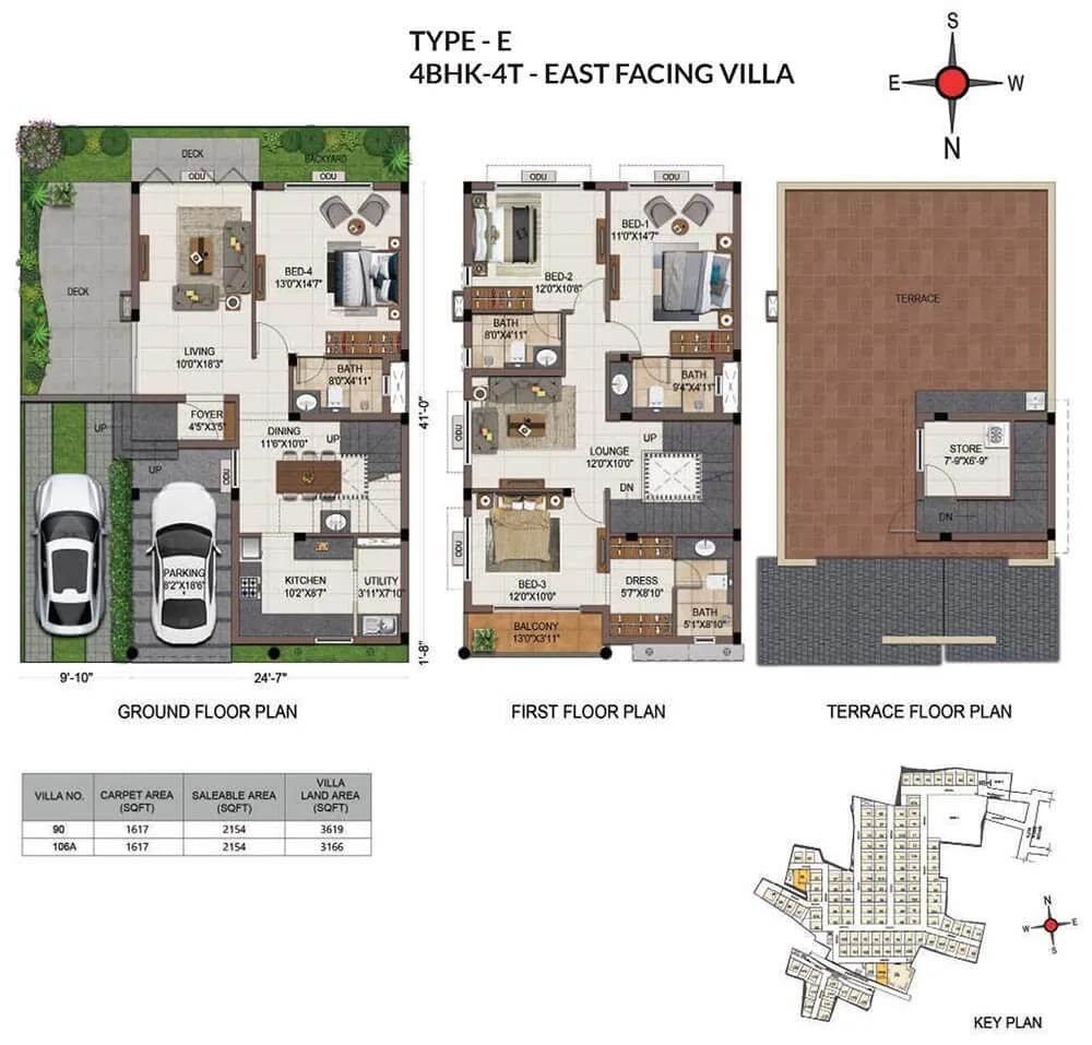 4 BHK - 2154 - Casagrand Grandio Navalur