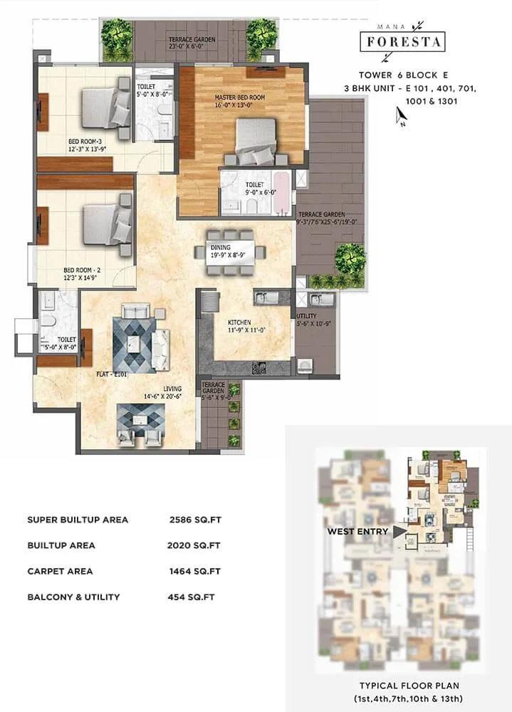 3 BHK - 2586 - Mana Foresta