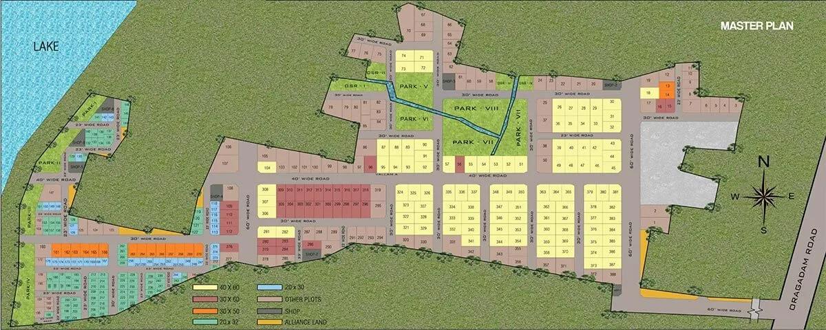 Master Plan - Alliance Villa Belvedere Plots