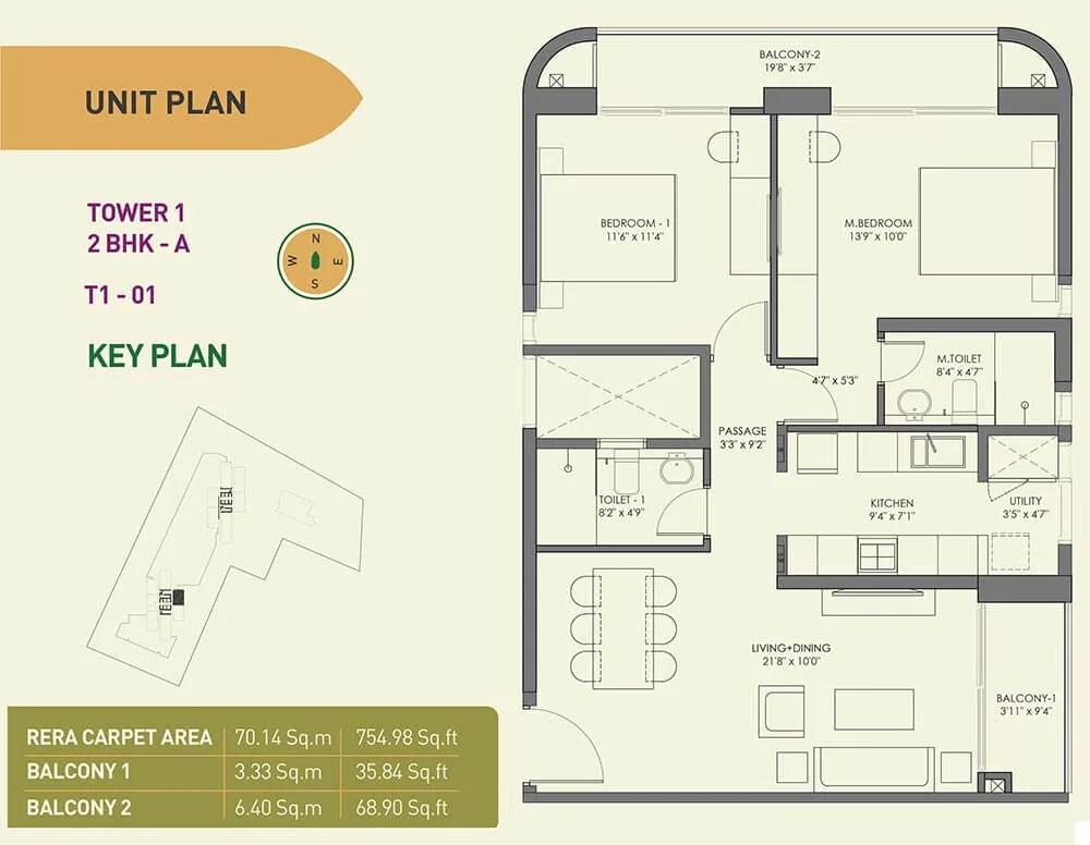 2 BHK A - 754 - Birla Tisya Rajajinagar
