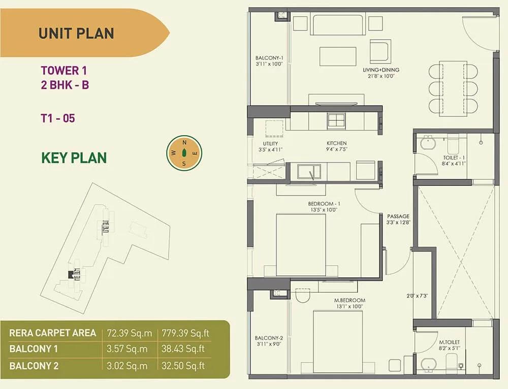 2 BHK B - 779 - Birla Tisya Rajajinagar