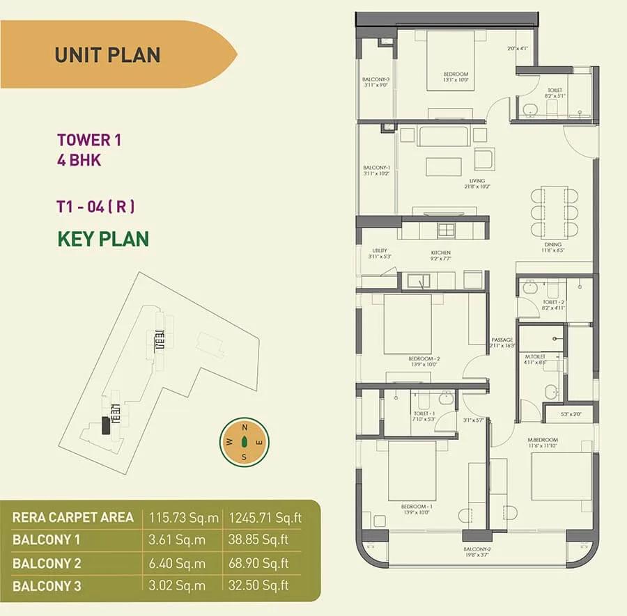 4 BHK - 1383 - Birla Tisya Rajajinagar