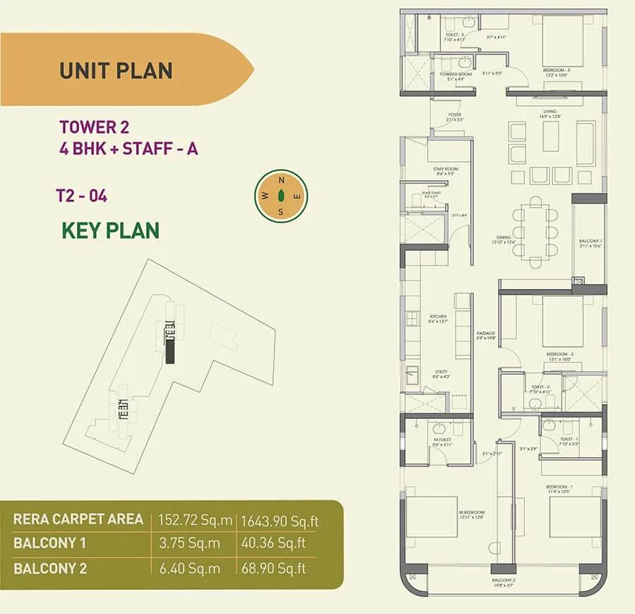 4 BHK Staff - 1643 - Birla Tisya Rajajinagar
