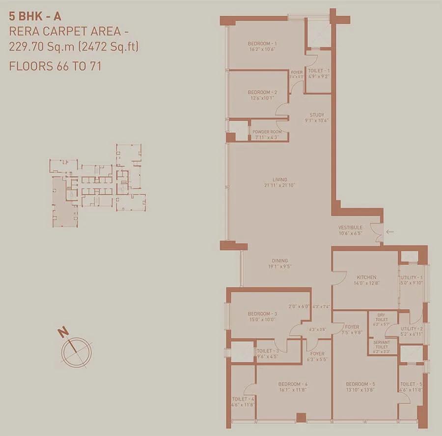 2472 5BHK A - Birla Niyaara Worli
