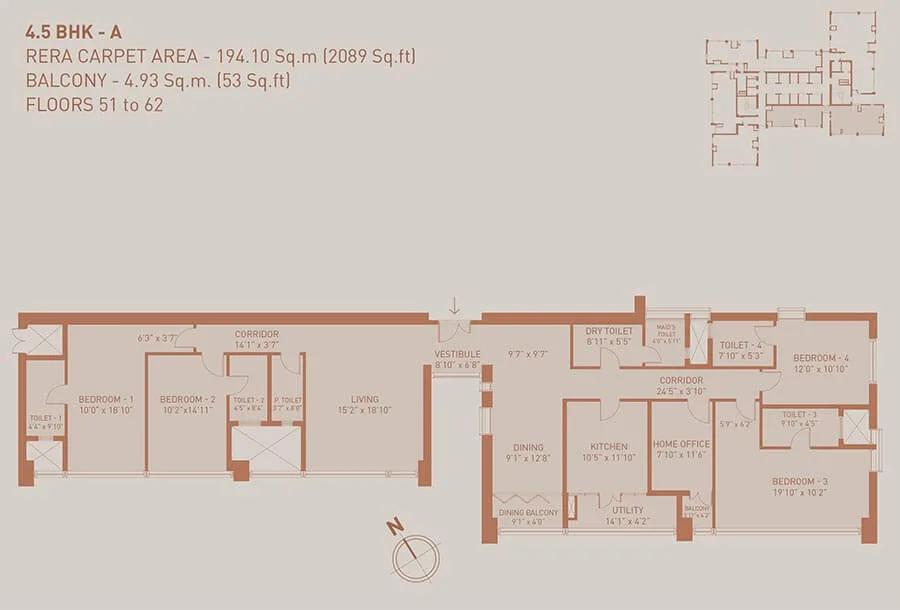 2089 4.5BHK A - Birla Niyaara Worli