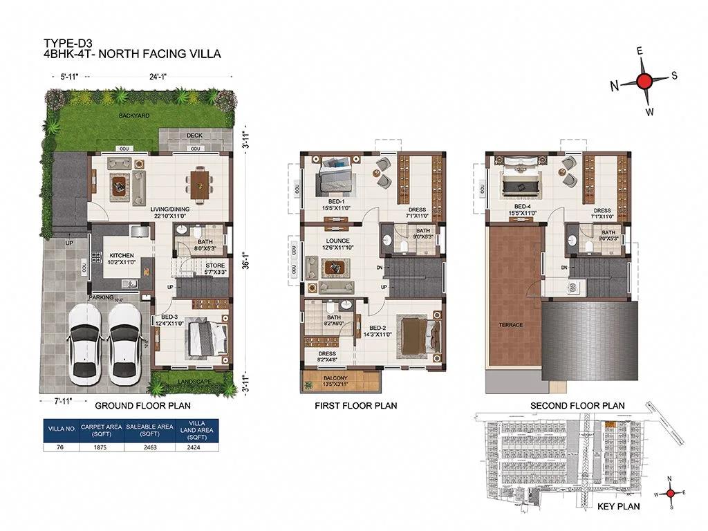 D3 2463 4BHK-4T - Casagrand Divinity