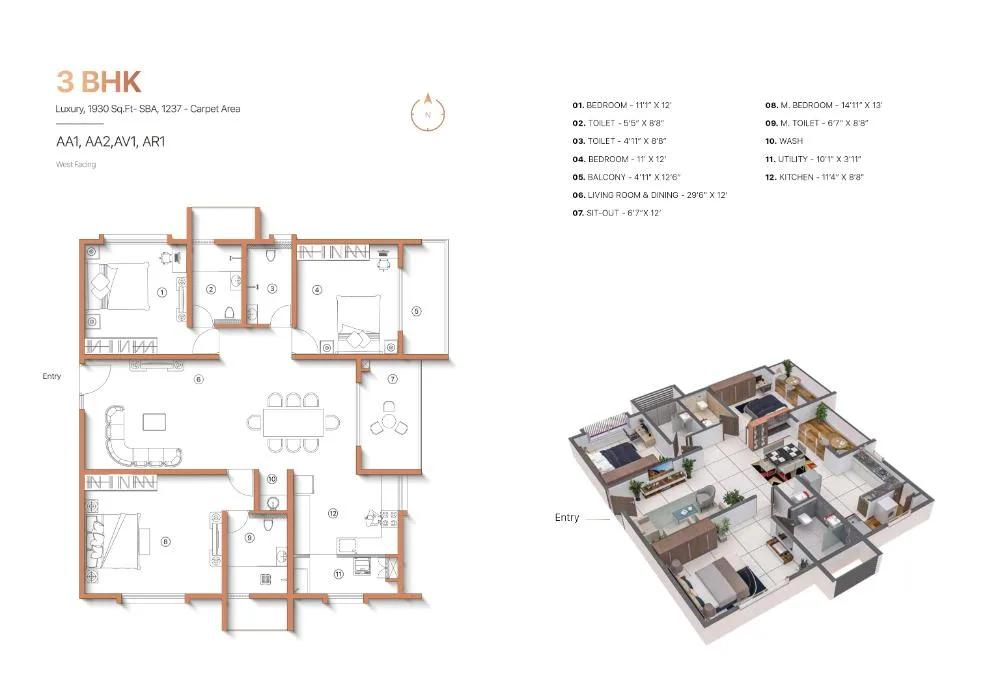 3BHK 1930 - Sanjeevini Adwaith Gunjur
