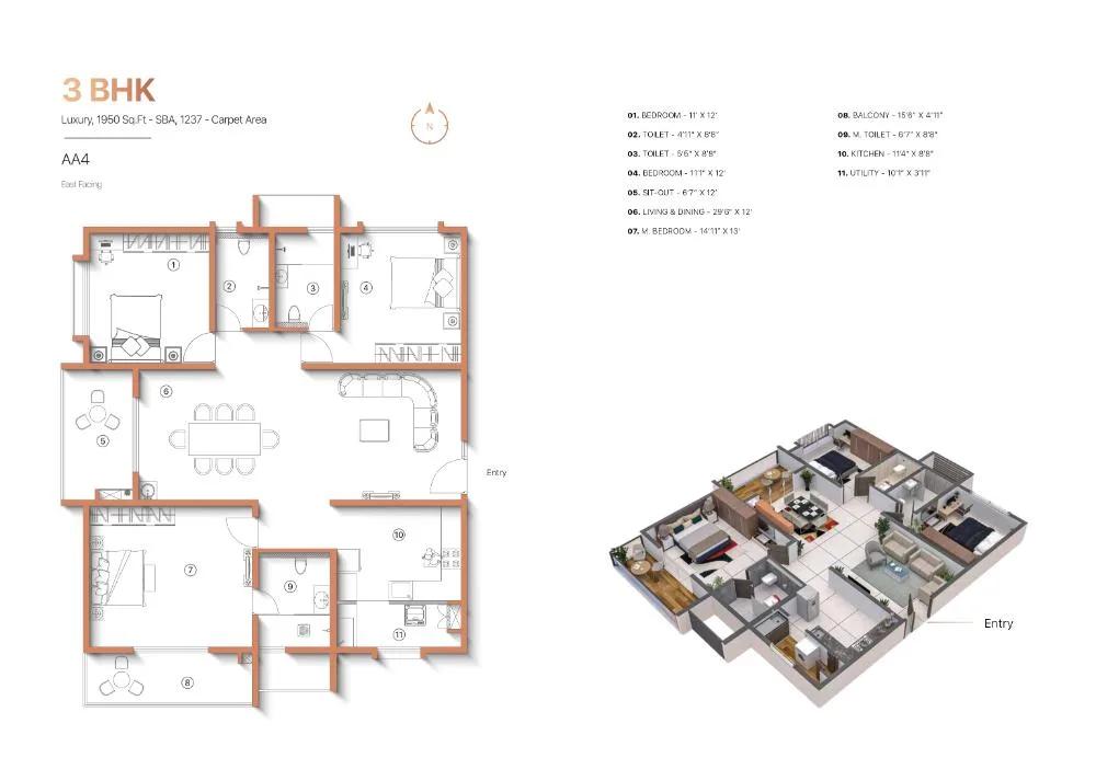 3BHK 1950 - Sanjeevini Adwaith Gunjur