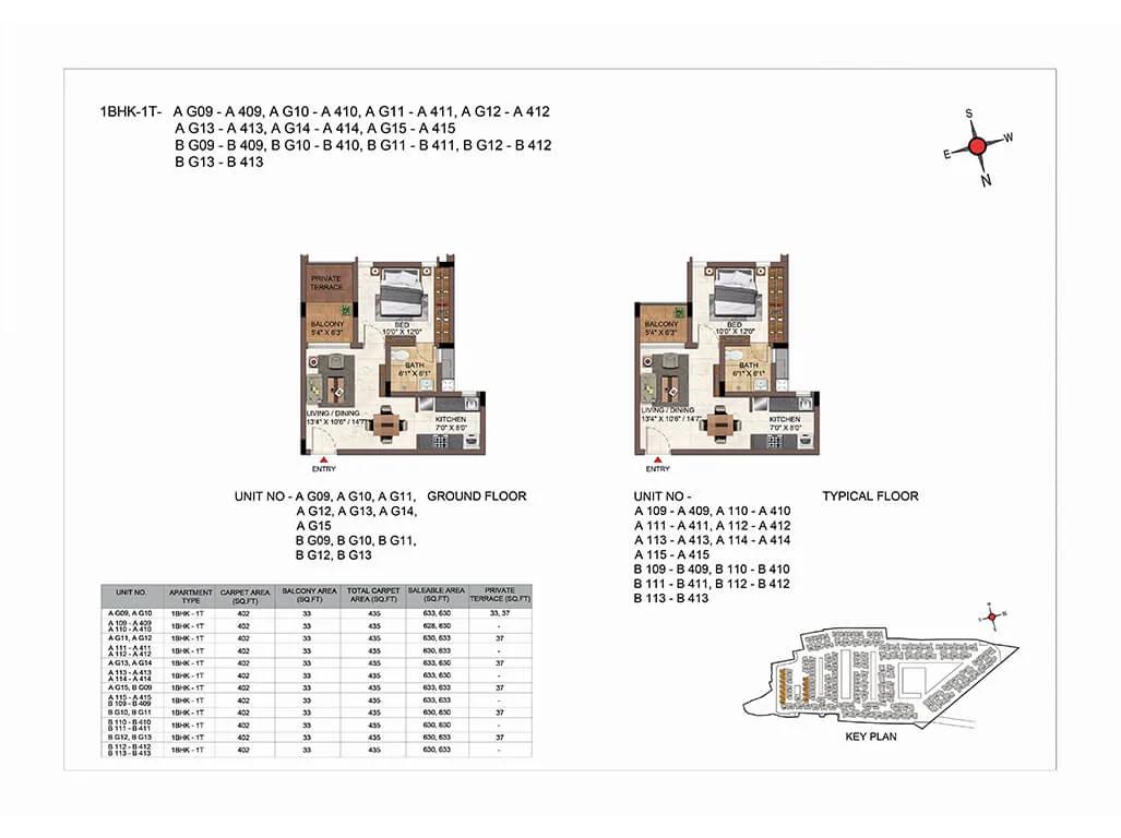 1bhk+1t casagrand hazen