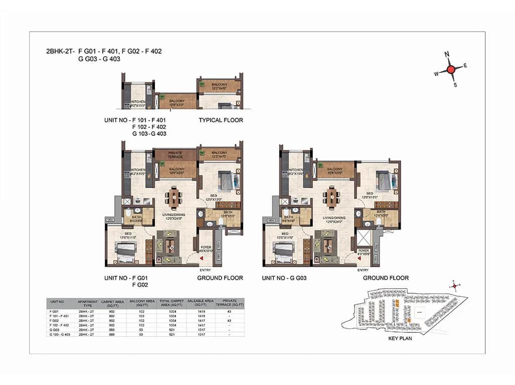 2bhk+2t c casagrand hazen