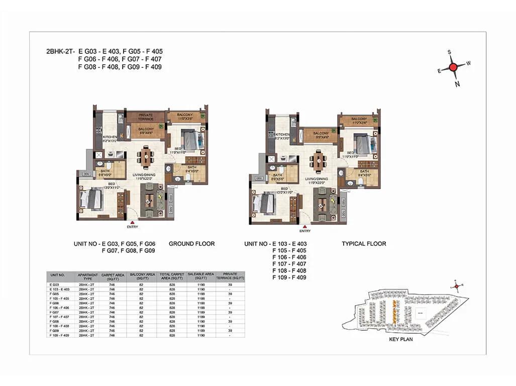 2bhk+2t a casagrand hazen