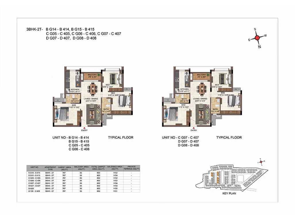 3bhk+2t a casagrand hazen