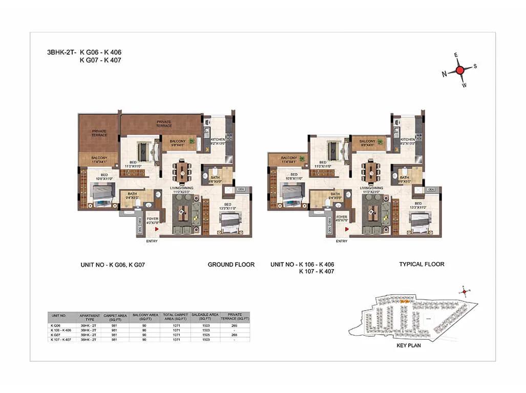 3bhk+2t c casagrand hazen