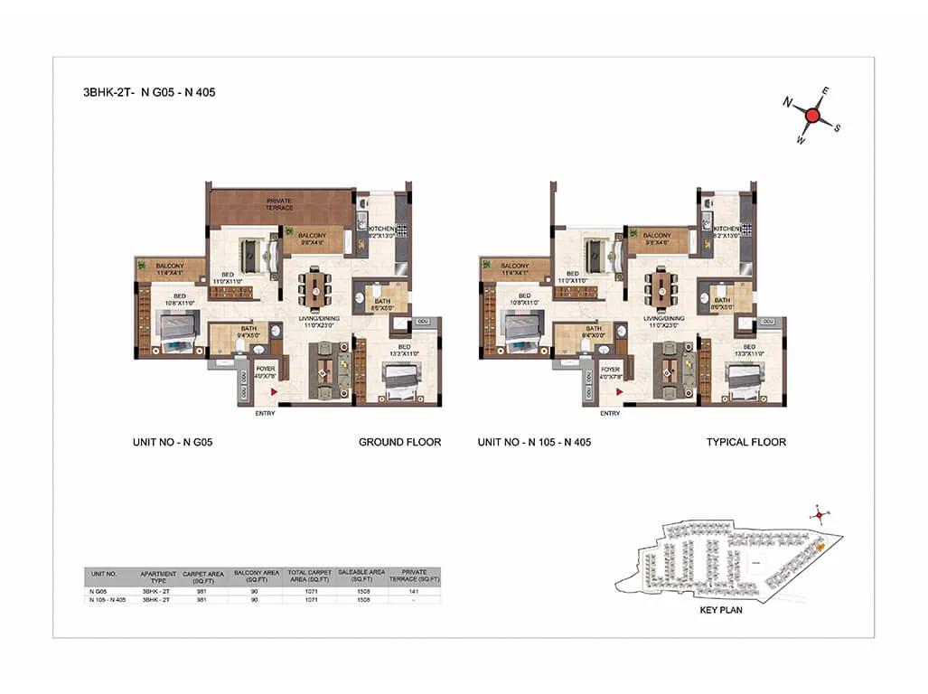 3bhk+2t d casagrand hazen