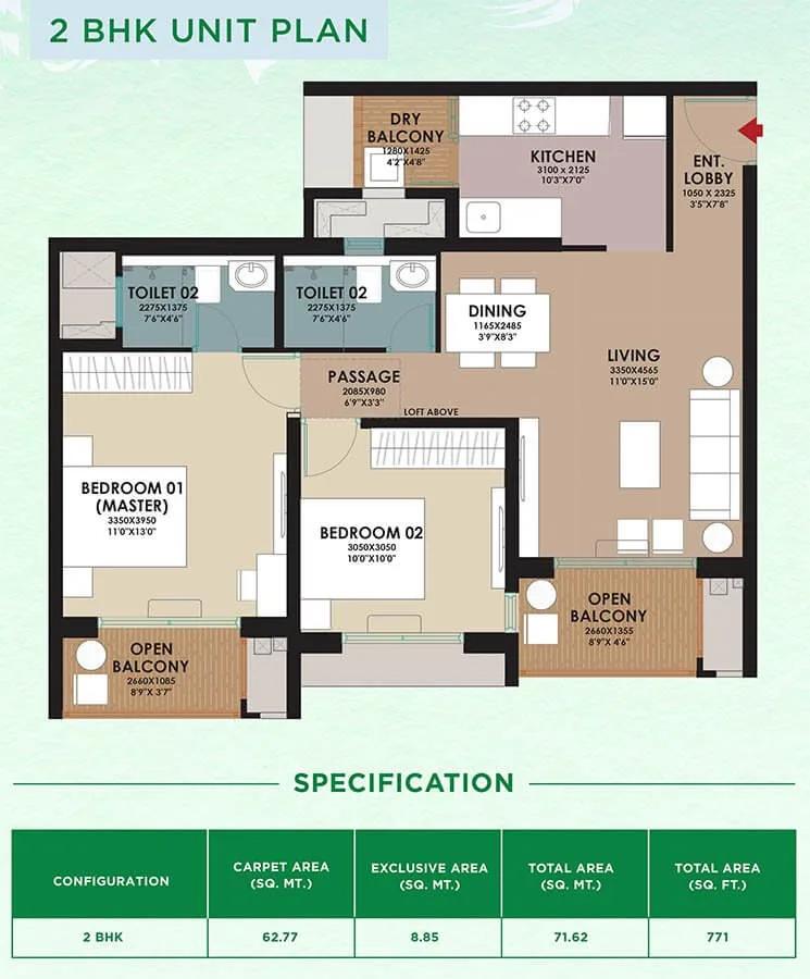 2BHK - Godrej Woodsville Hinjewadi