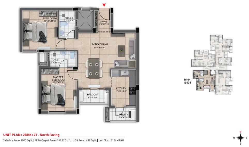 1005 2BHK - DRA Urbania