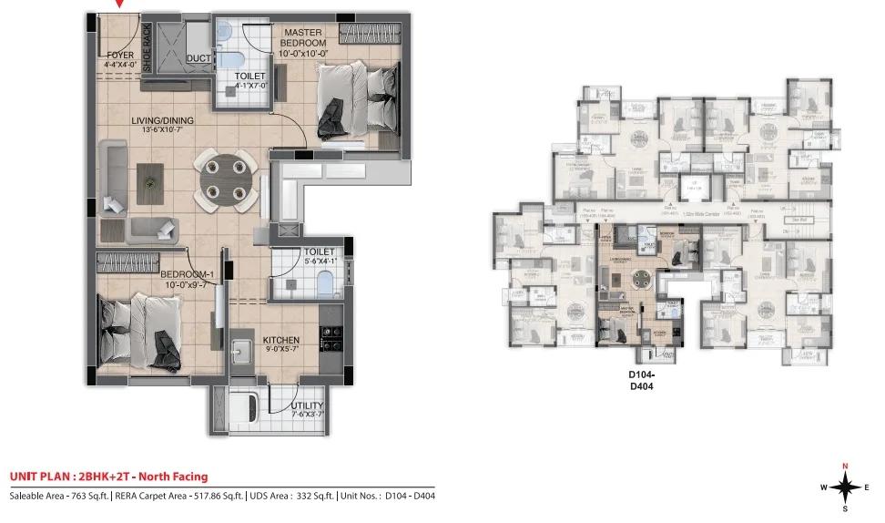 763 2BHK - DRA Urbania