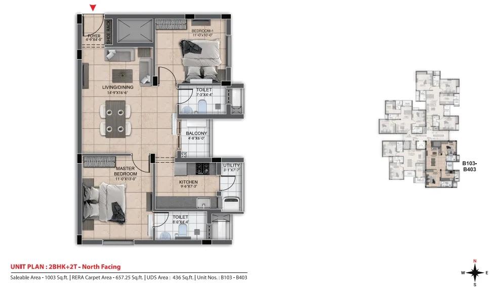 1003 2BHK - DRA Urbania