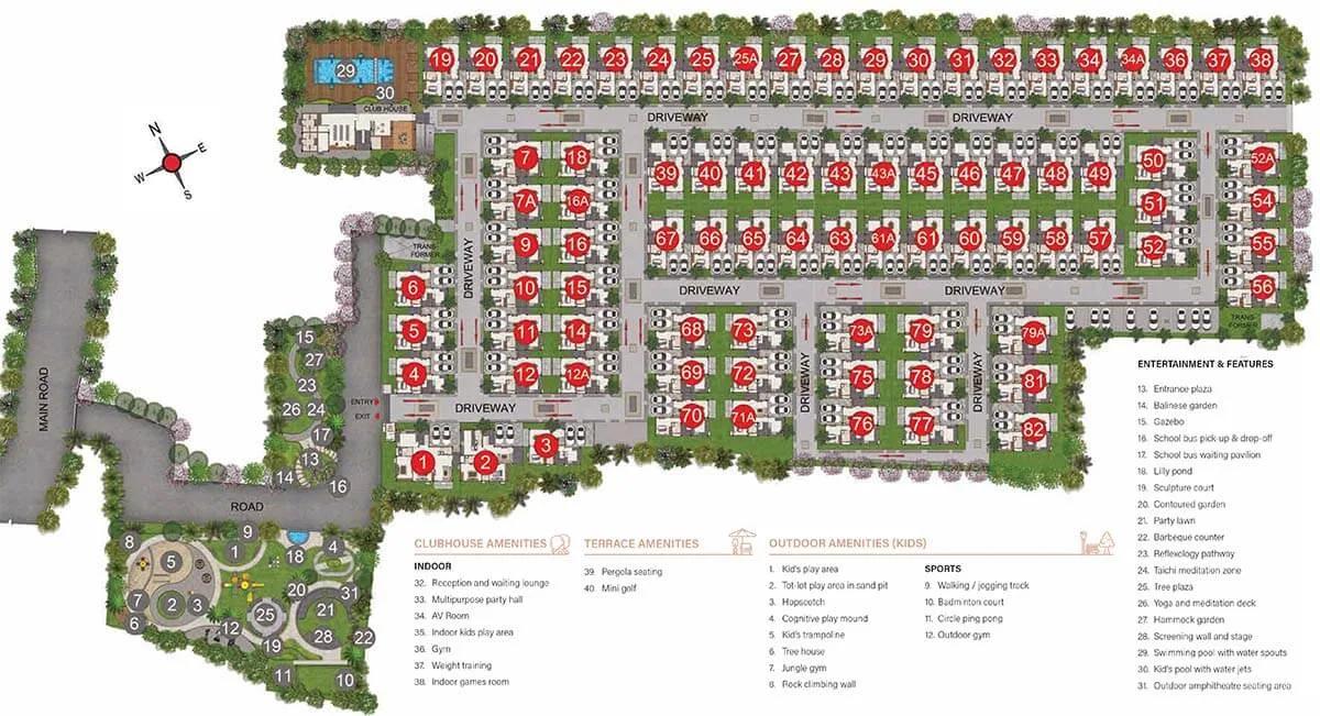 Master Plan - Casagrand Tranquil Villas