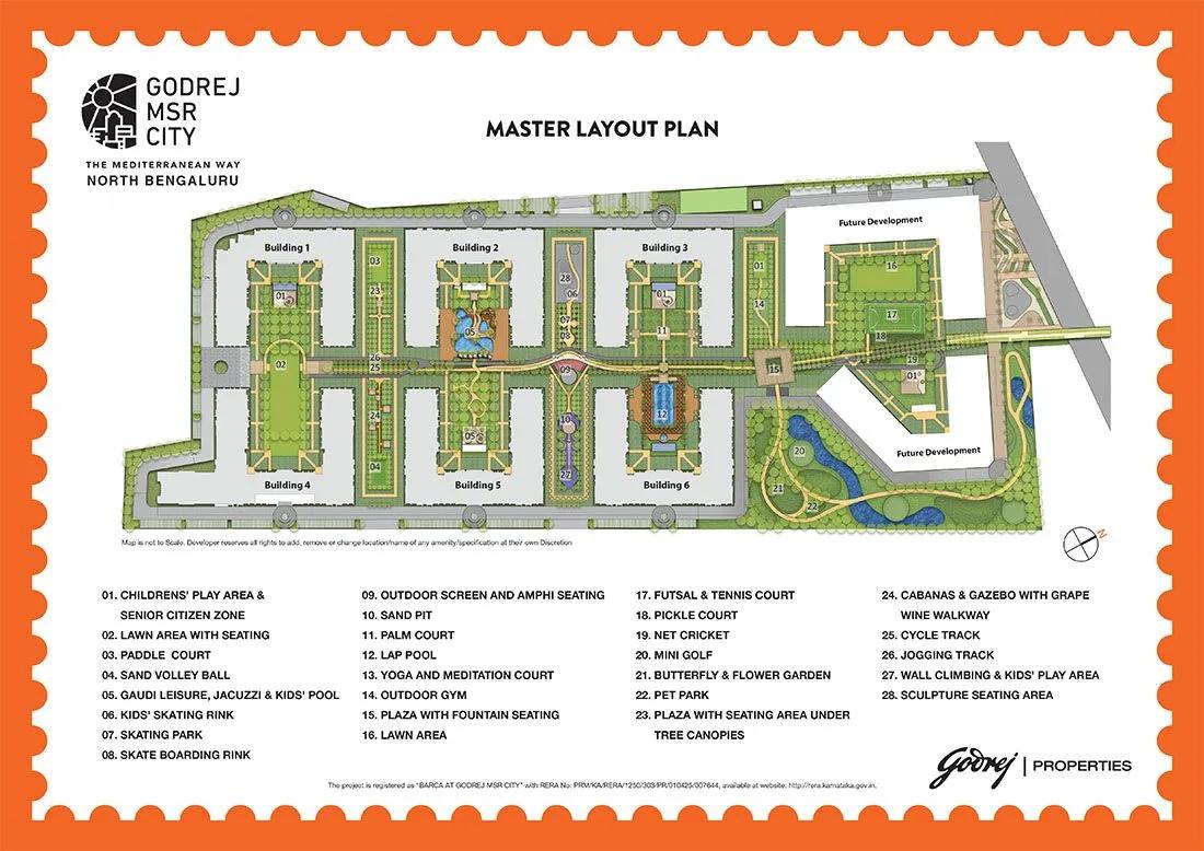 Master Plan New - Barca In Godrej MSR City Shettigere