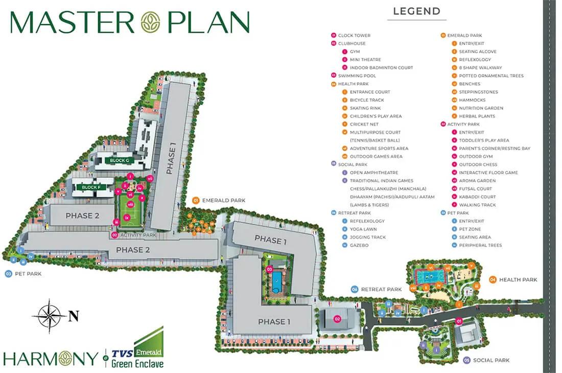 Master Plan - Harmony At TVS Emerald Green Enclave