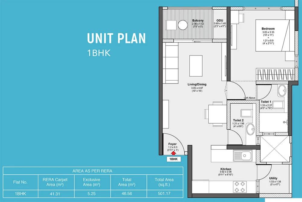 501 1BHK - Godrej Serene