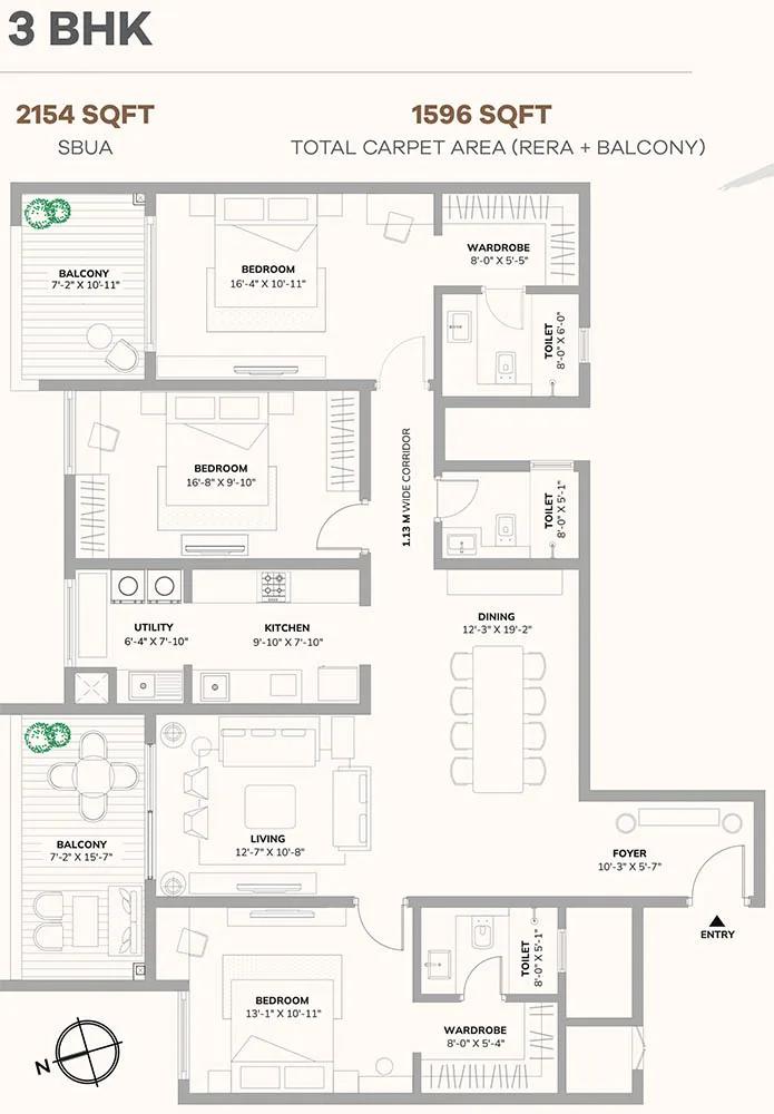 3BHK-2154-Assetz-66-Shibui