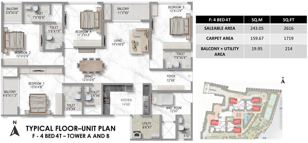 4BHK4T-2616-Prestige-Marathahalli-Whitefield