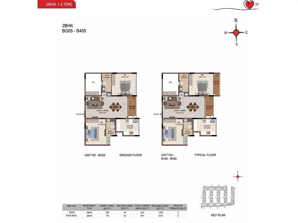 2bhk 1159 casagrand amor bannerghatta