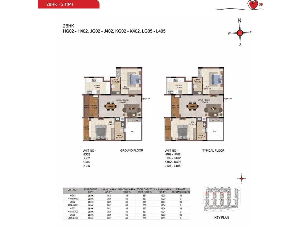 2bhk 1229 casagrand amor bannerghatta